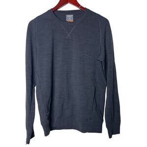Icebreaker Merino wool grey crewneck long sleeve top sz S
